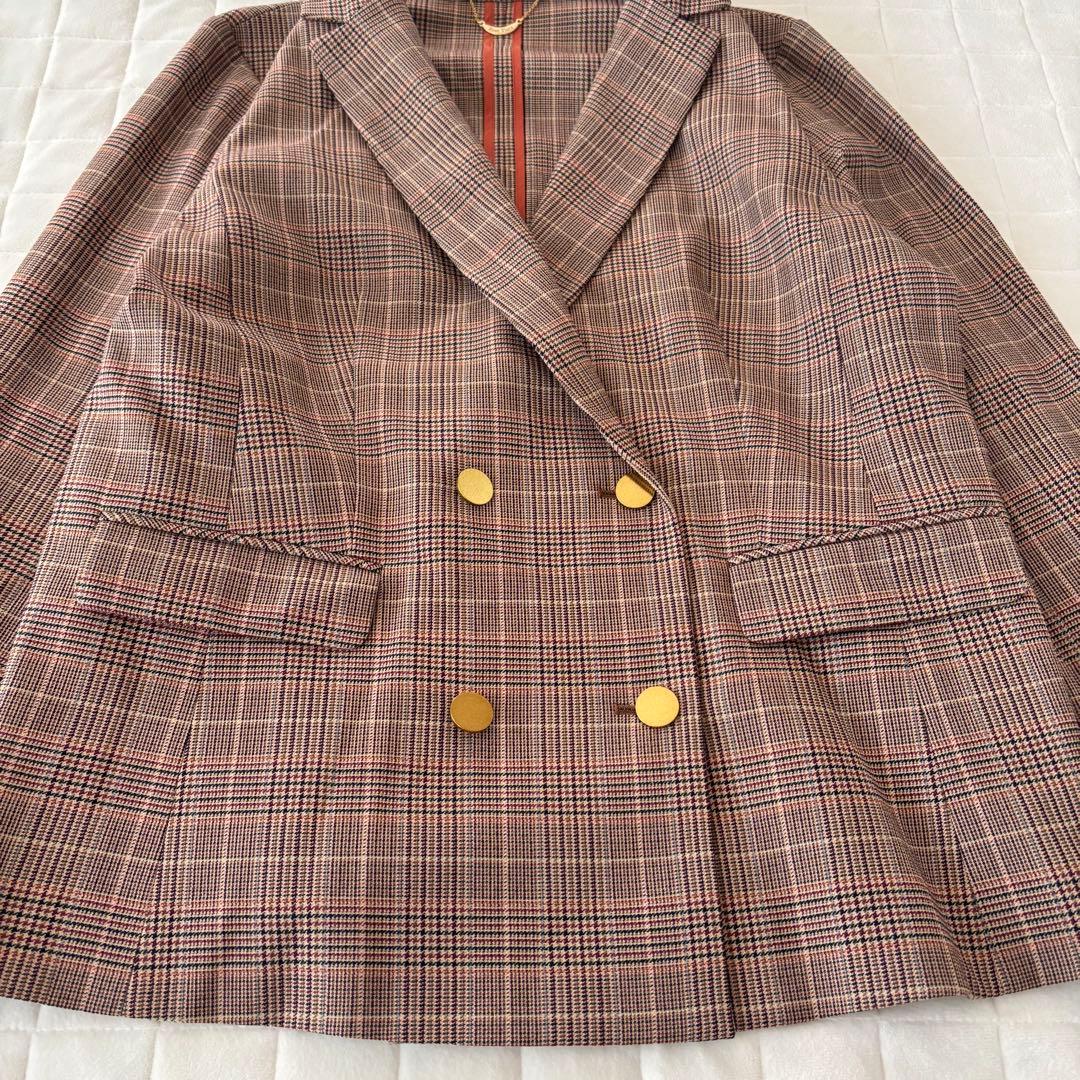 極美品！Rose Tiaraローズティアラ（42）金釦ダブルボタンジャケット