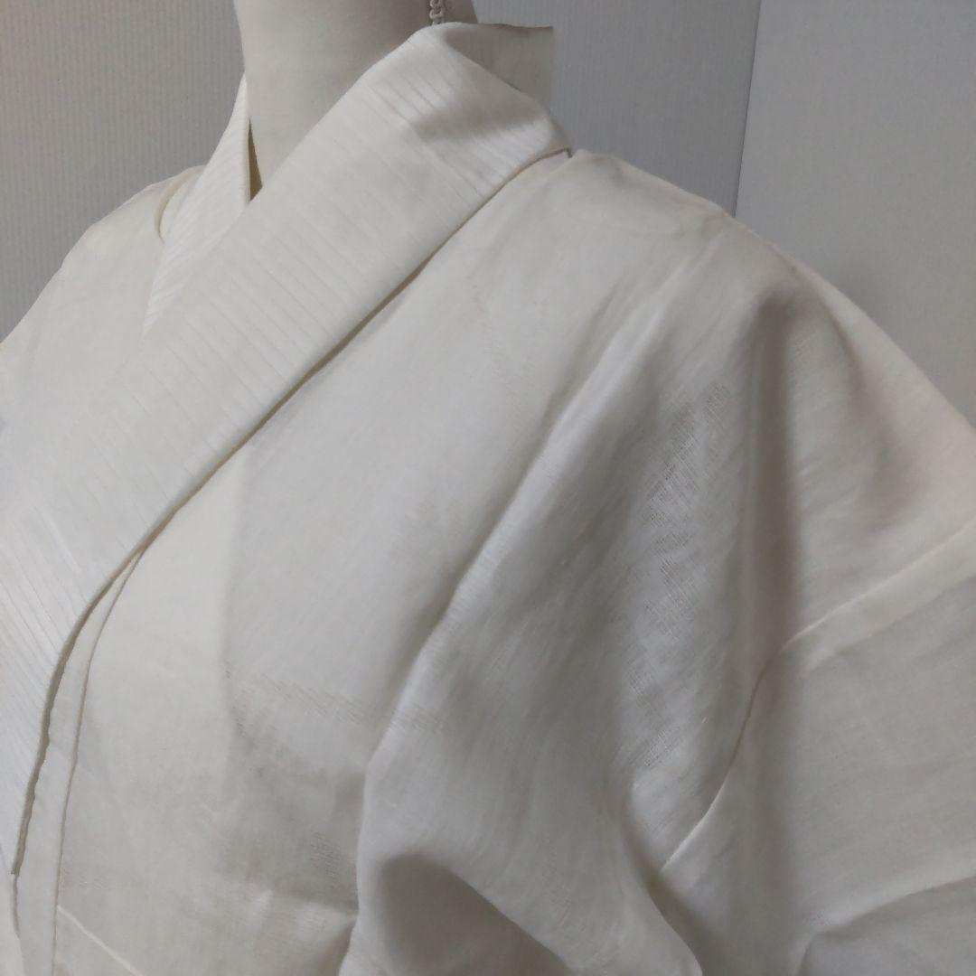 3260　もふもふ　背抜追加　洗える長襦袢　本麻　絽半襟付 未使用品　美品