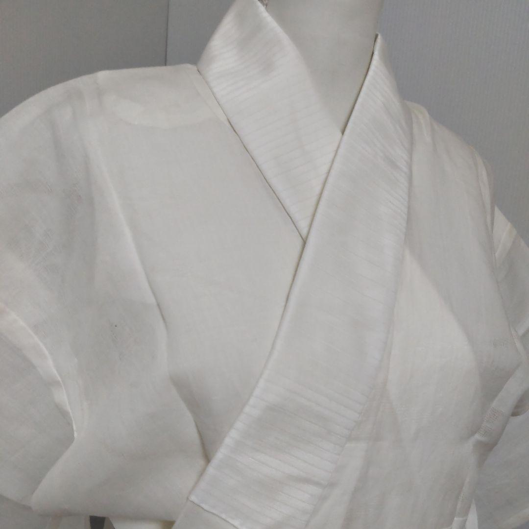 3260　もふもふ　背抜追加　洗える長襦袢　本麻　絽半襟付 未使用品　美品