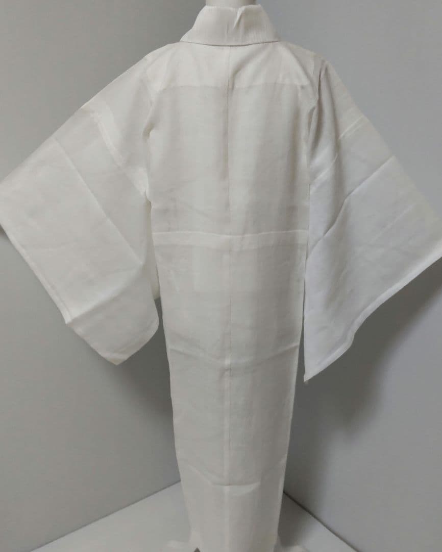 3260　もふもふ　背抜追加　洗える長襦袢　本麻　絽半襟付 未使用品　美品