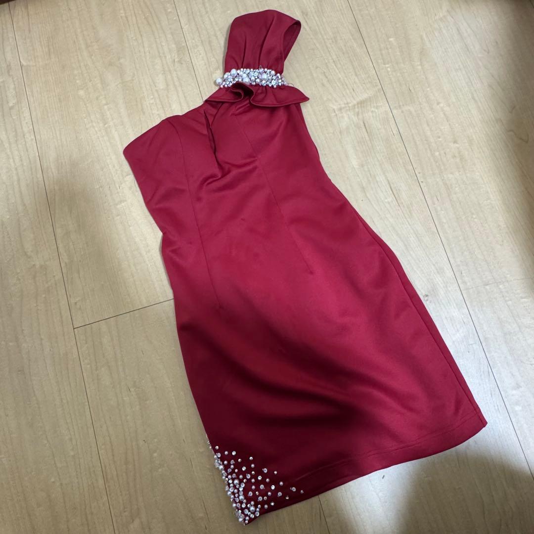 AngelR エンジェルアール ワンショルダー ミニドレス キャバ ビジュー