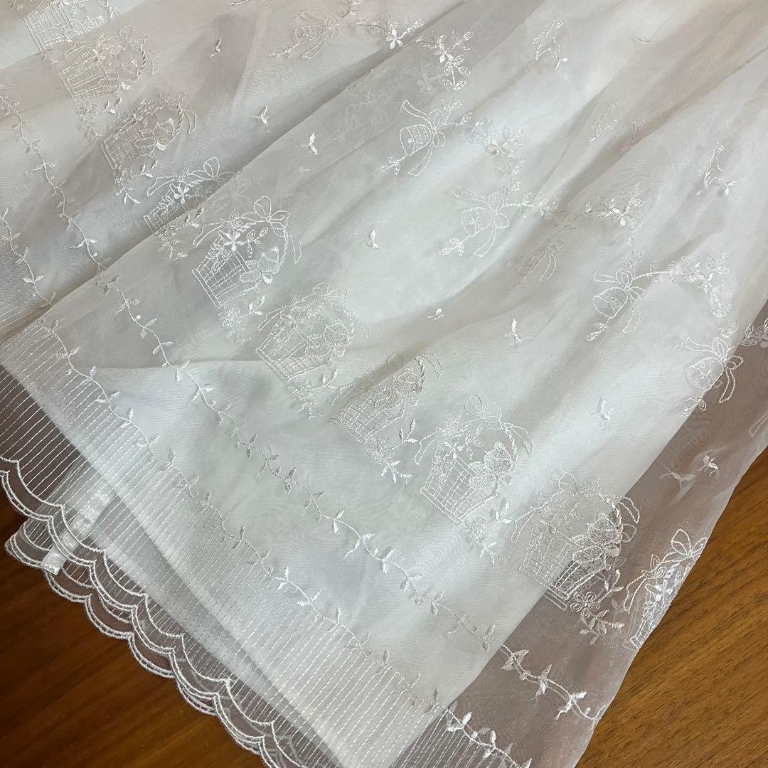 ファミリア　くま刺繍　ベビードレス　セレモニードレス