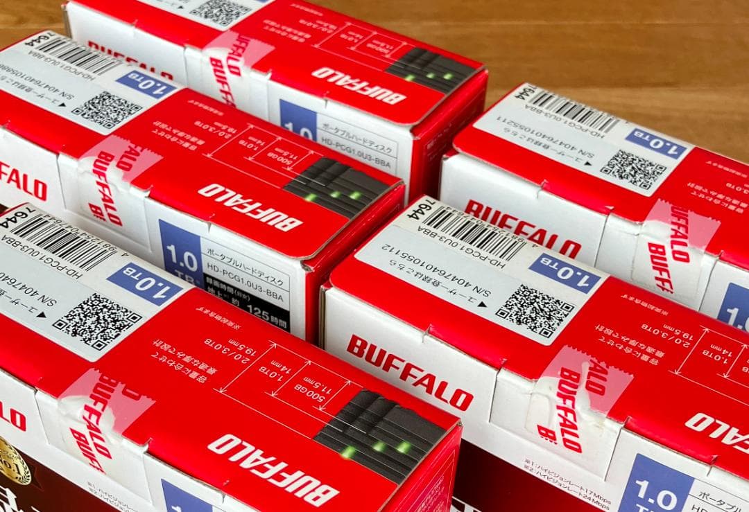 と*ん様 【新品未開封 5個】外付けHDD1TB（型番:HD-PCG1.0U3-