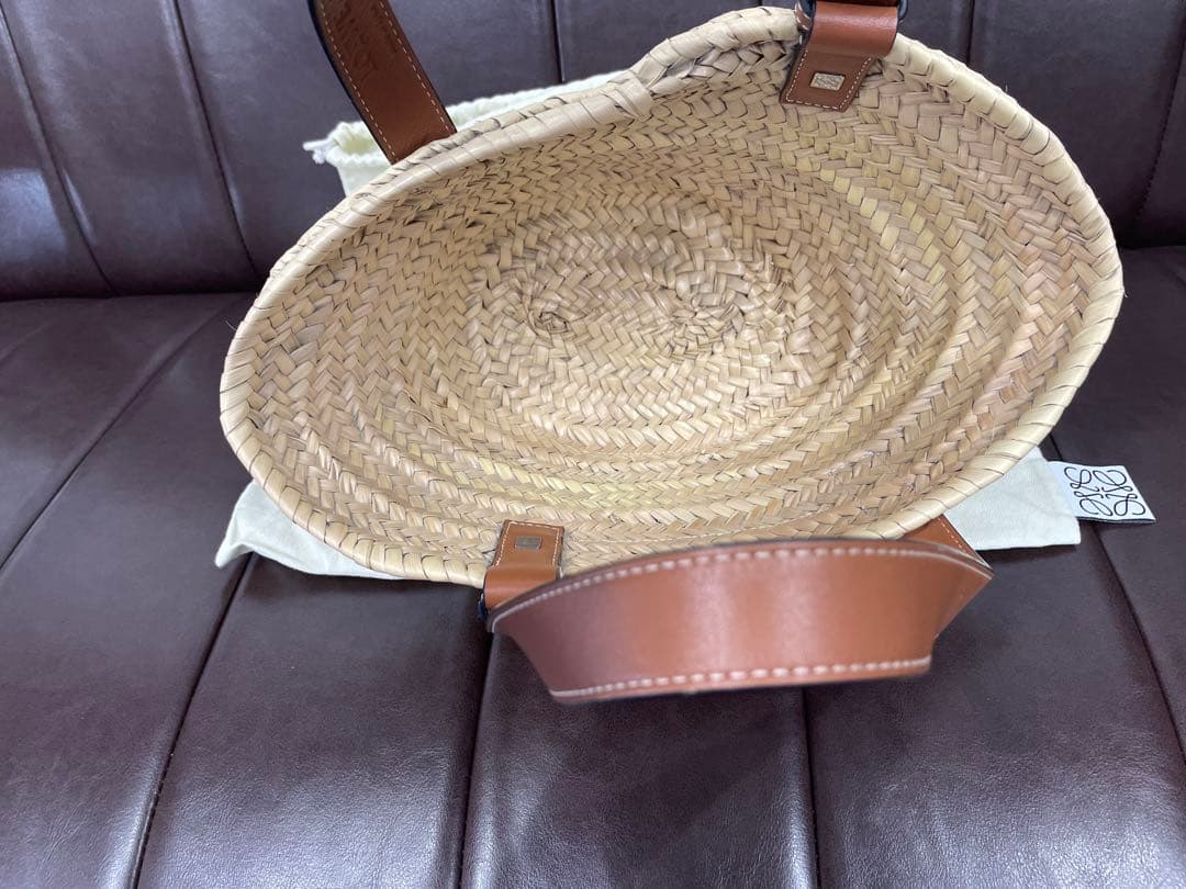 美品　LOEWE かごバッグ ナチュラル