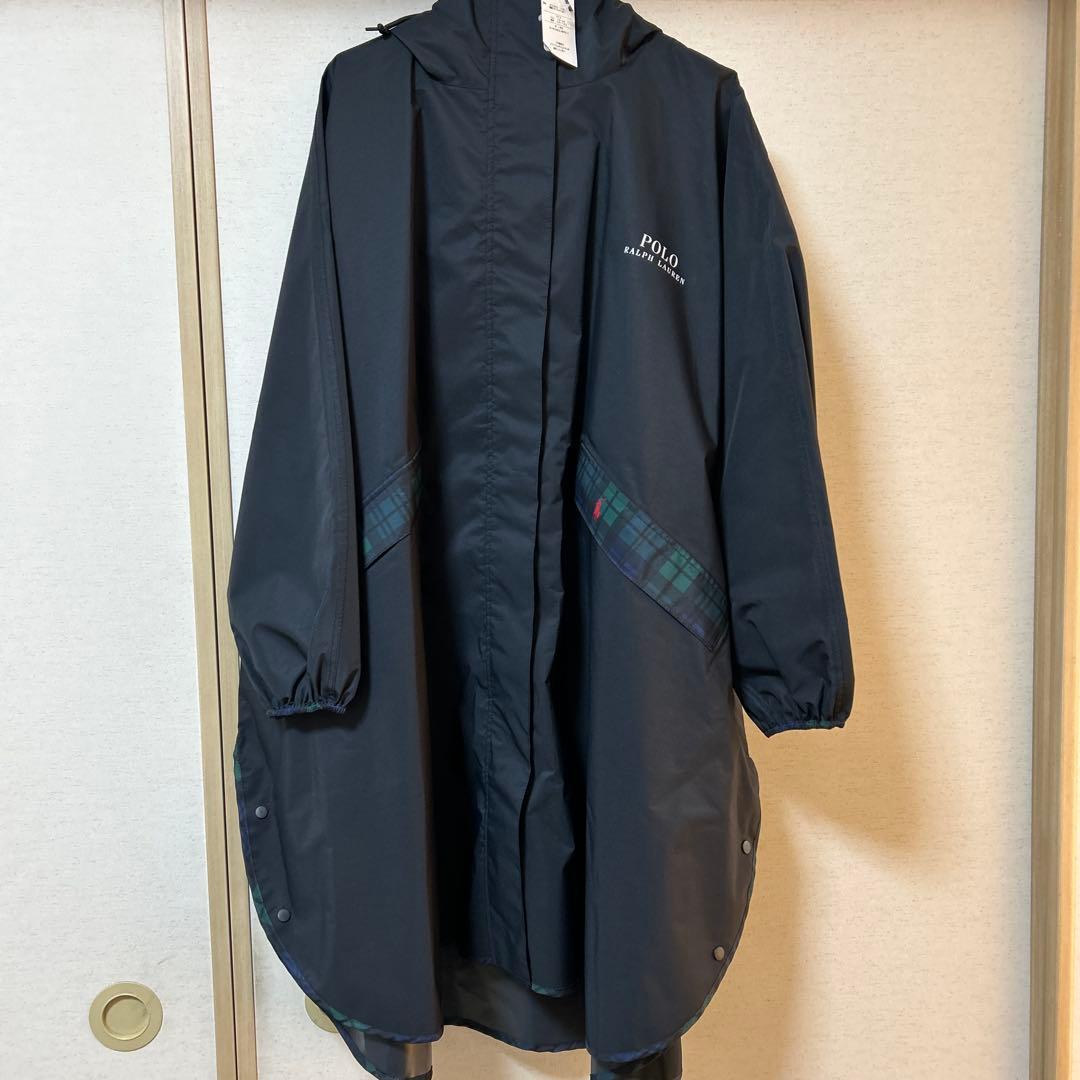 ポロラルフローレン レインポンチョ 雨具 ブラックウォッチ 新品