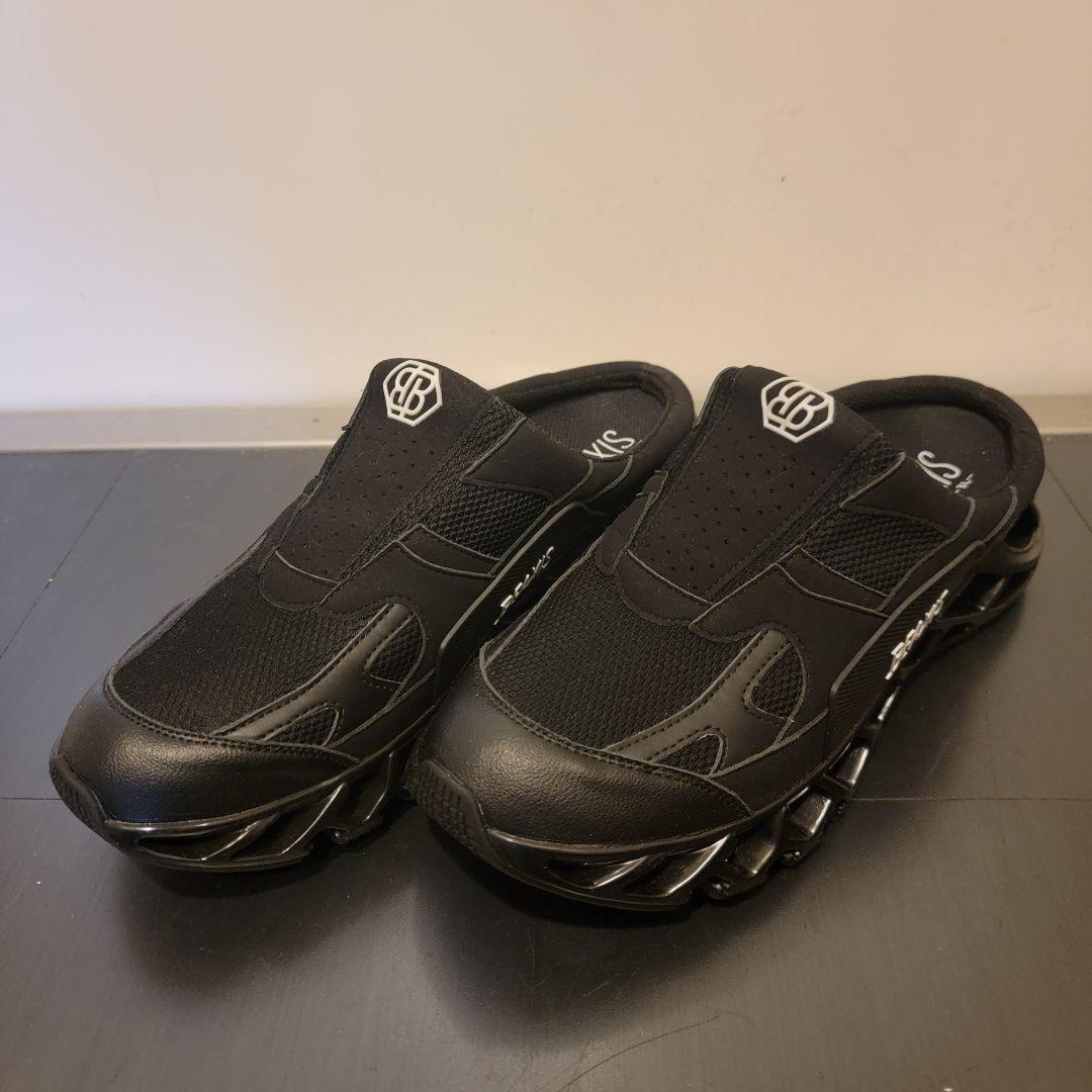 BEAXIS ブラック スリッポン バランスコアミュール