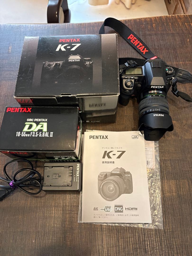 PENTAX K-7 デジタル一眼レフカメラ、レンズ付き、撮影枚数1516枚