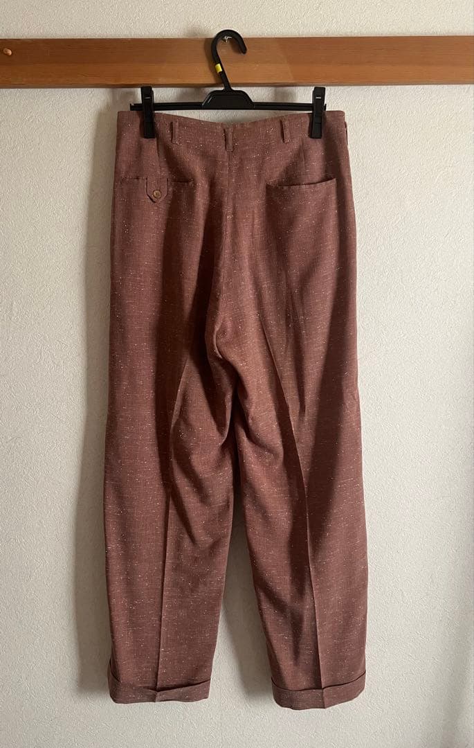 【スペシャル】50s レーヨン混 ギャバスラックス かすりネップ 2タック