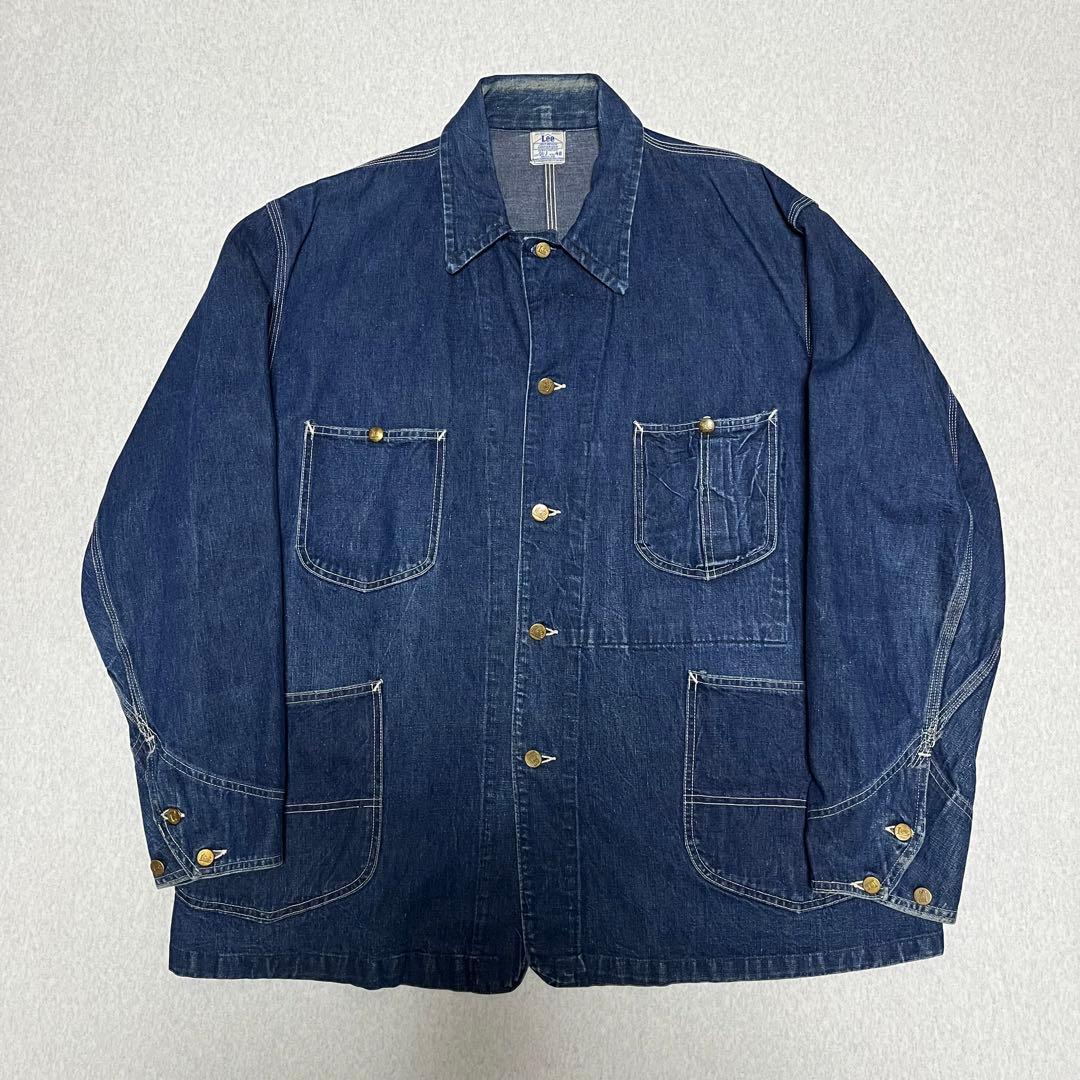 40s Lee 91 j ハウス カバーオール 濃紺 真紺 50s ロングL