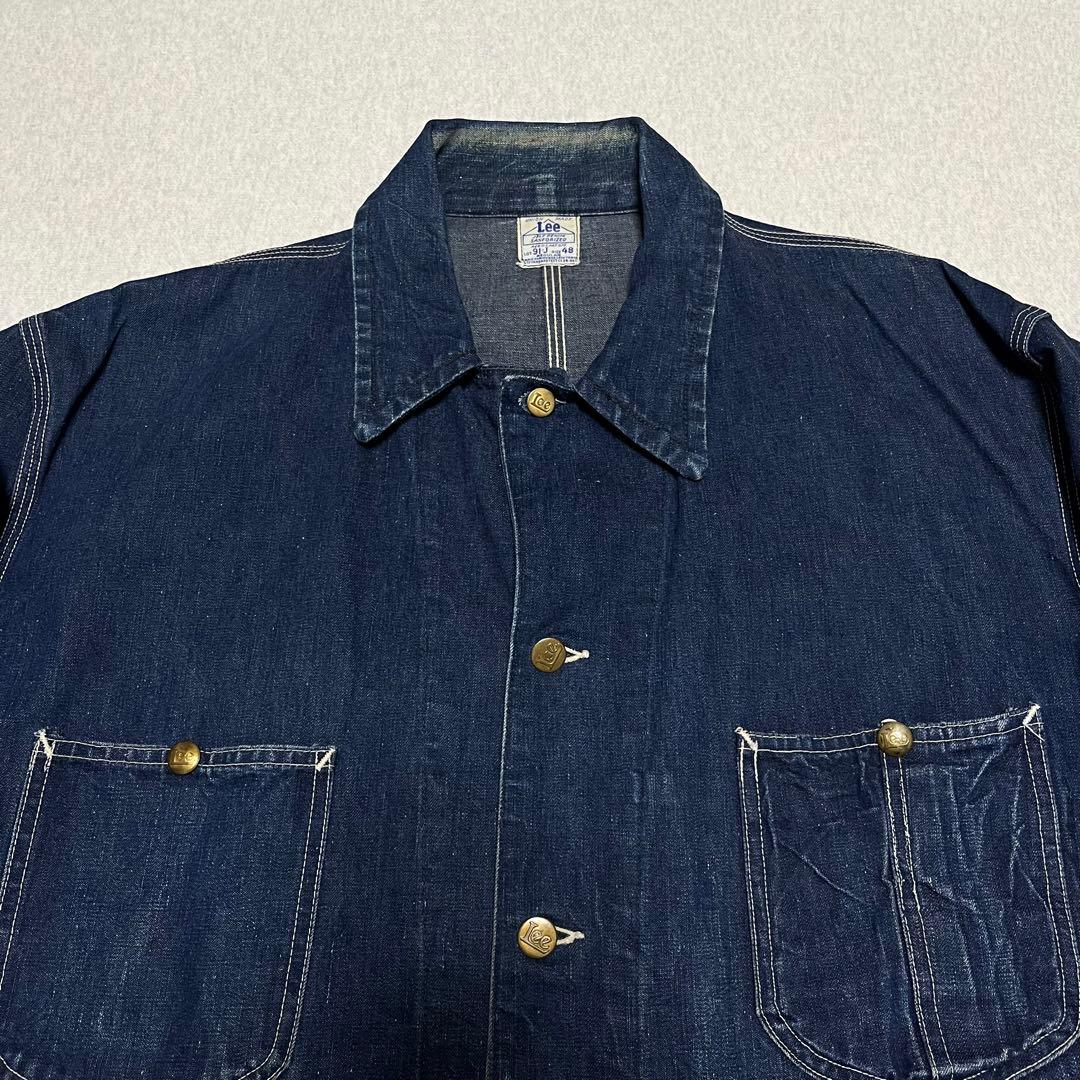 40s Lee 91 j ハウス カバーオール 濃紺 真紺 50s ロングL