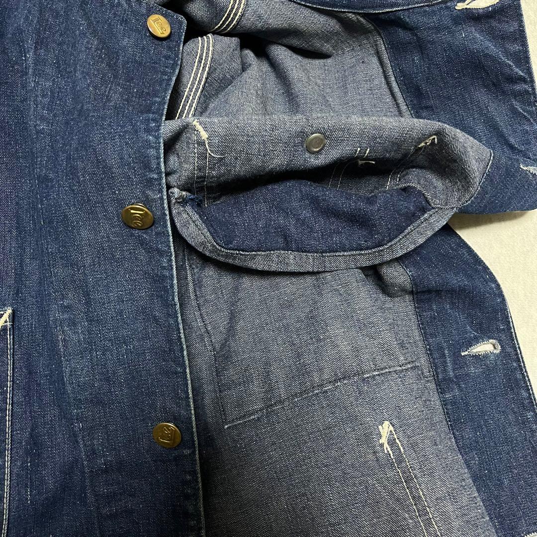 40s Lee 91 j ハウス カバーオール 濃紺 真紺 50s ロングL
