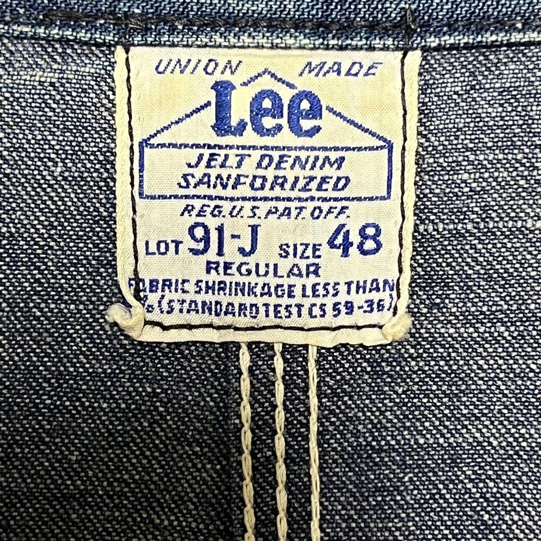 40s Lee 91 j ハウス カバーオール 濃紺 真紺 50s ロングL