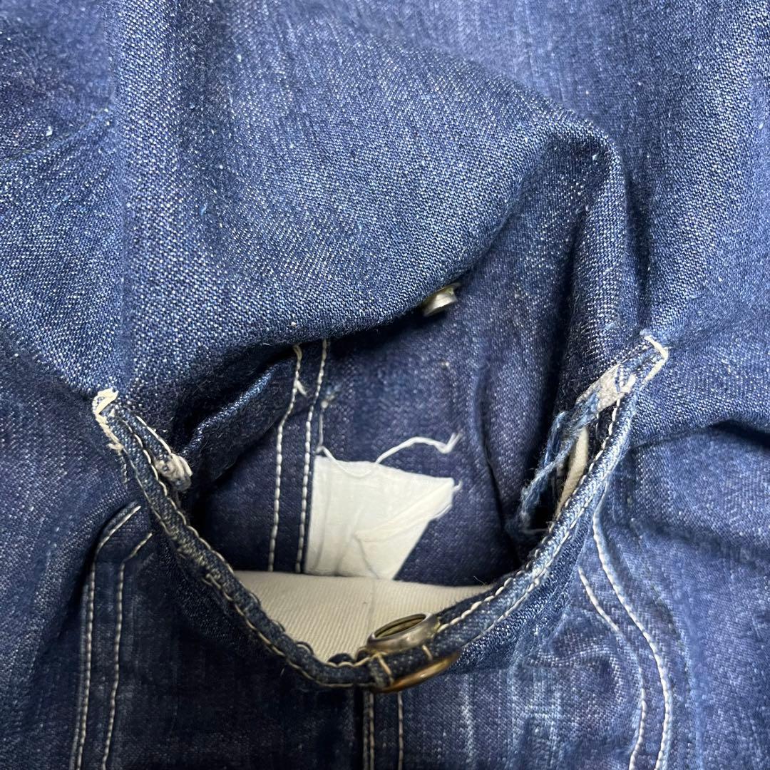 40s Lee 91 j ハウス カバーオール 濃紺 真紺 50s ロングL