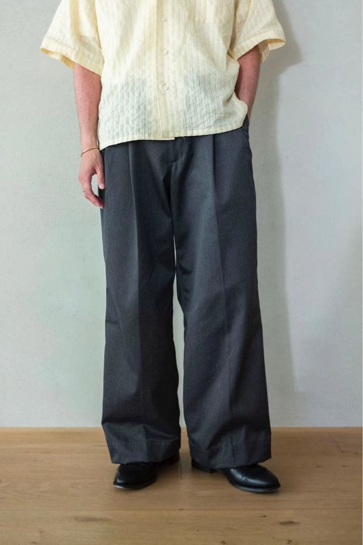 cliché EX WIDE TROUSERS GRAY