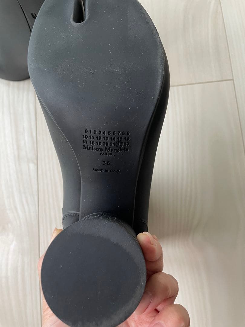 メゾンマルジェラ ラバー足袋ブーツ ブラック　36