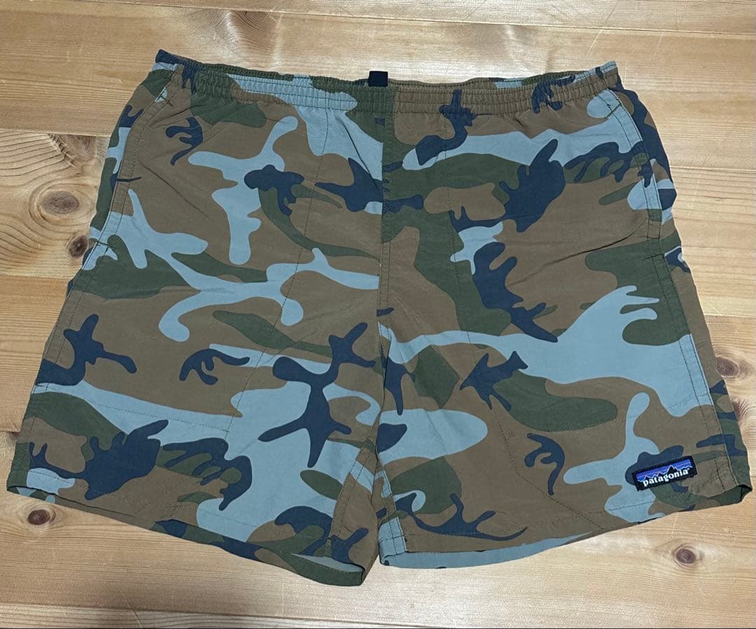 patagonia バギーショツカモフラージュ 迷彩柄 XS 5インチ