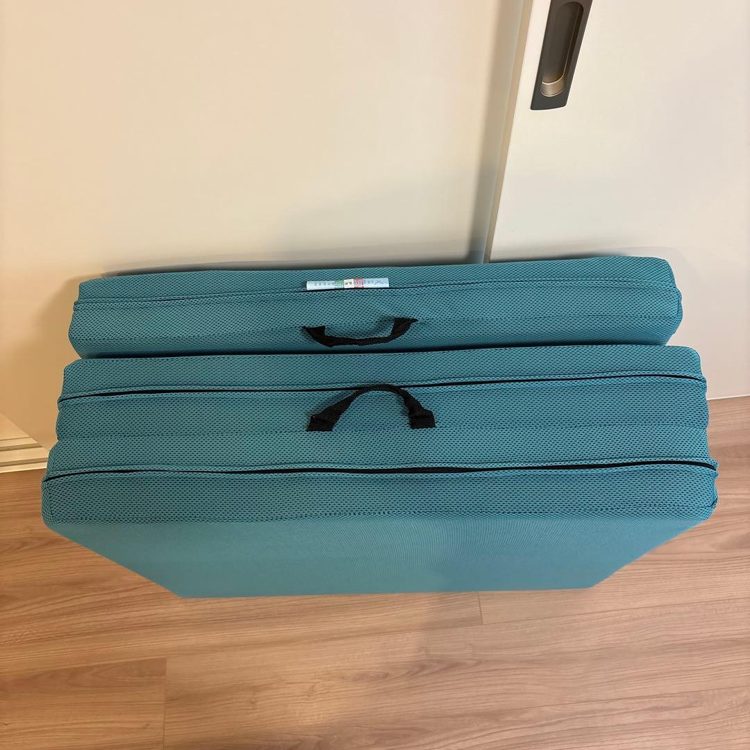 【中古】マニフレックス　メッシュウイング　セミシングル　ミッドブルー