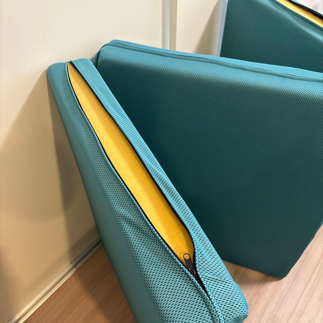 【中古】マニフレックス　メッシュウイング　セミシングル　ミッドブルー