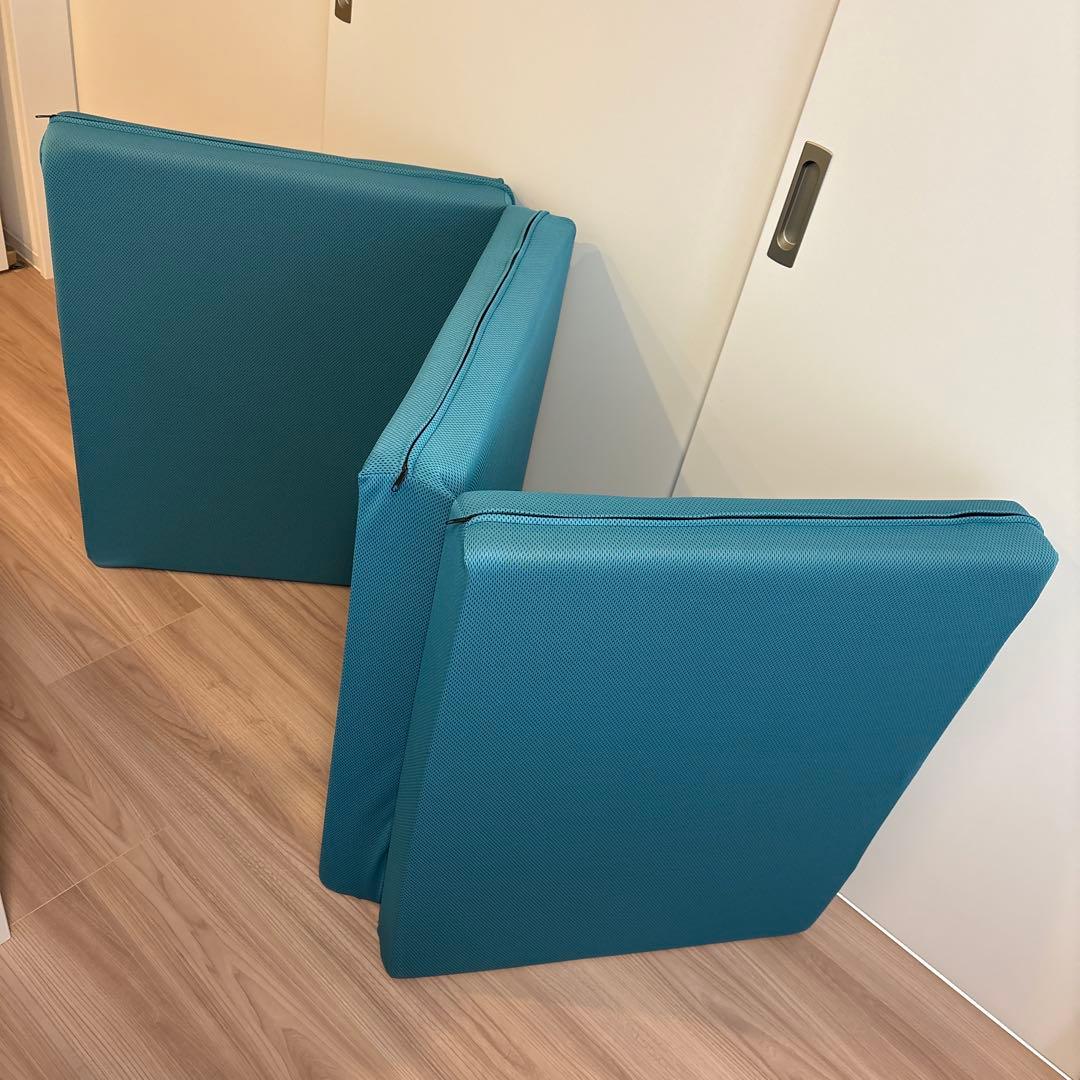 【中古】マニフレックス　メッシュウイング　セミシングル　ミッドブルー