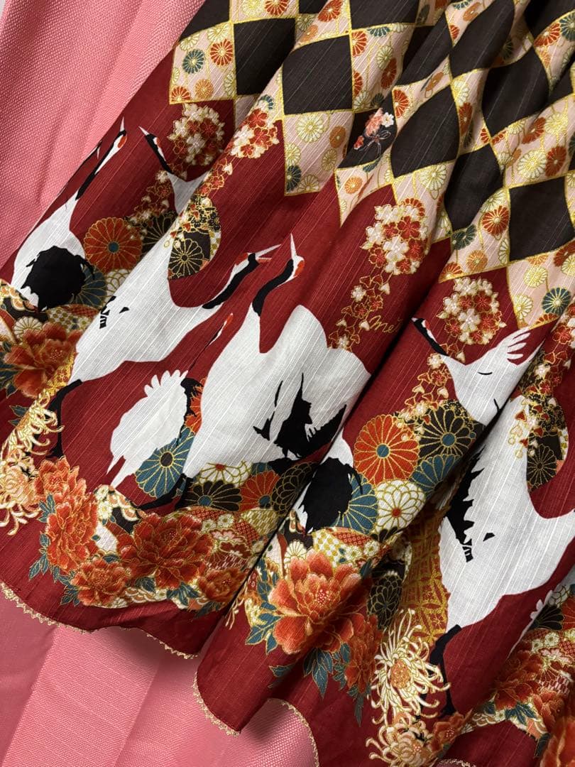 【新品】メタモルフォーゼ 百花繚乱まほろばの舞スカート 黒檀ブラック 和ロリ