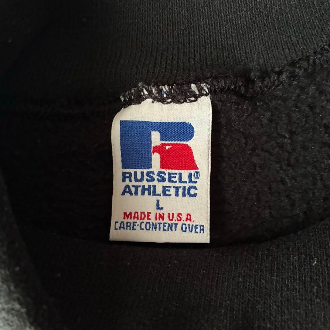 90s USA製 ラッセル アスレティックブラック タートルネック スウェット