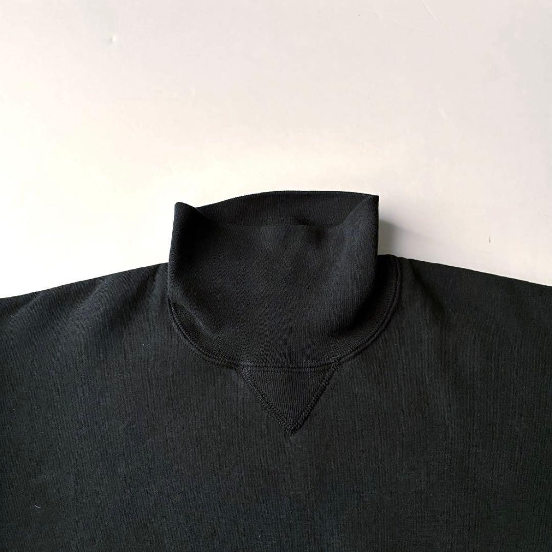 90s USA製 ラッセル アスレティックブラック タートルネック スウェット