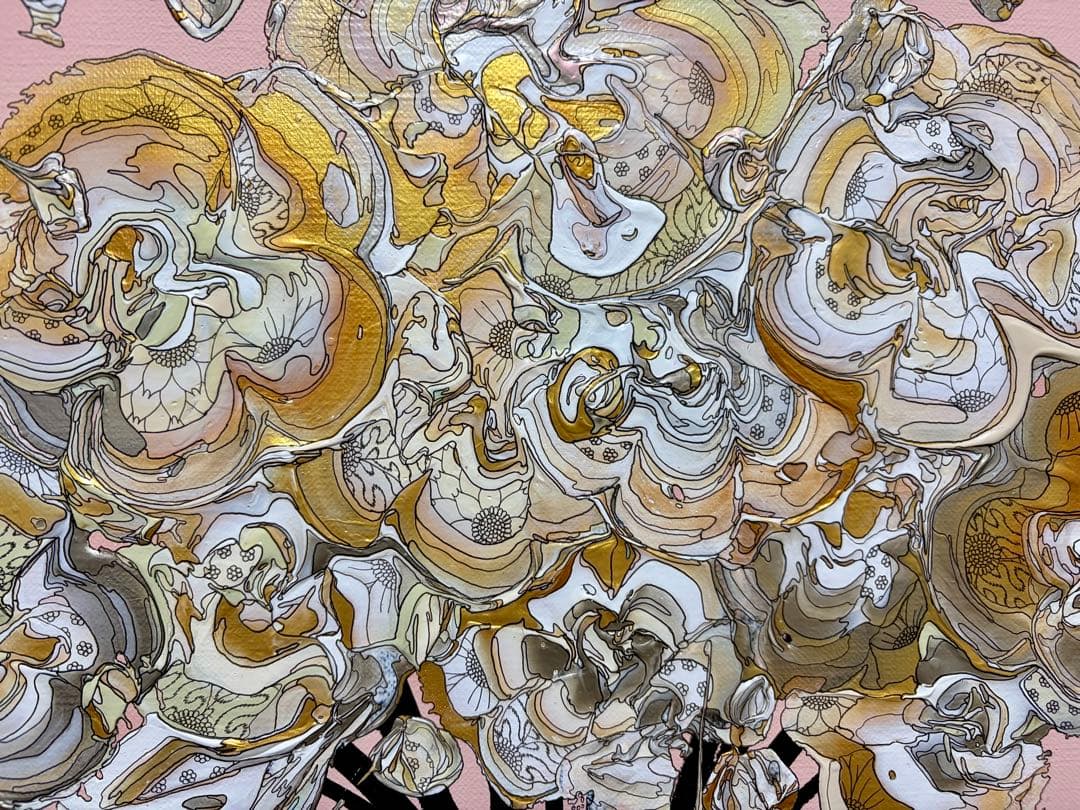 奥田雄太　yuta okuda 絵画　ピンク原画　キャンバス　現代アート　②