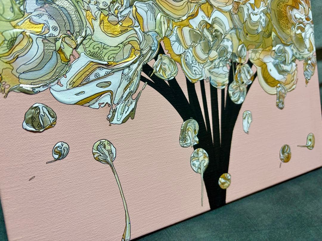 奥田雄太　yuta okuda 絵画　ピンク原画　キャンバス　現代アート　②