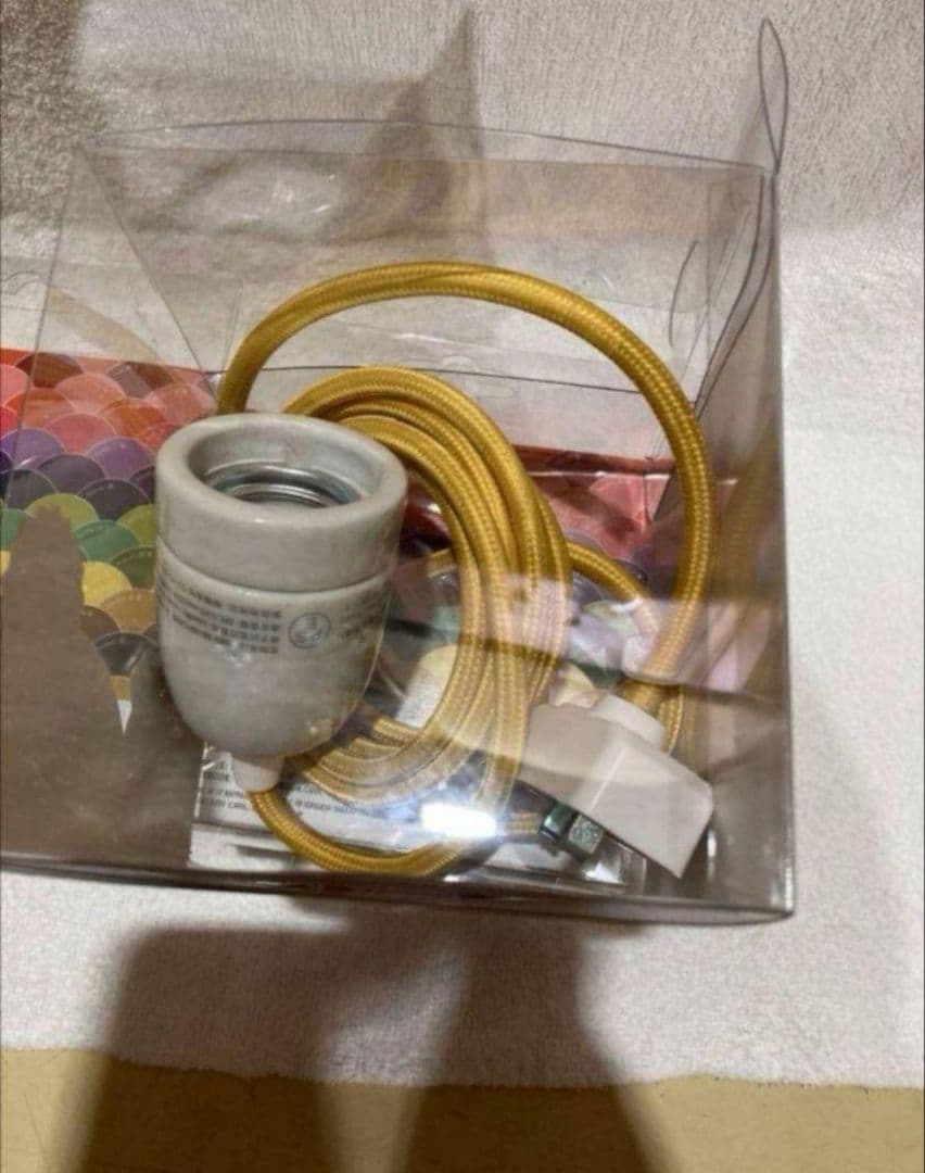 ソニーLED電球スピーカー＋LineMeセラミックコード　黄／唐茶◆複数台あり