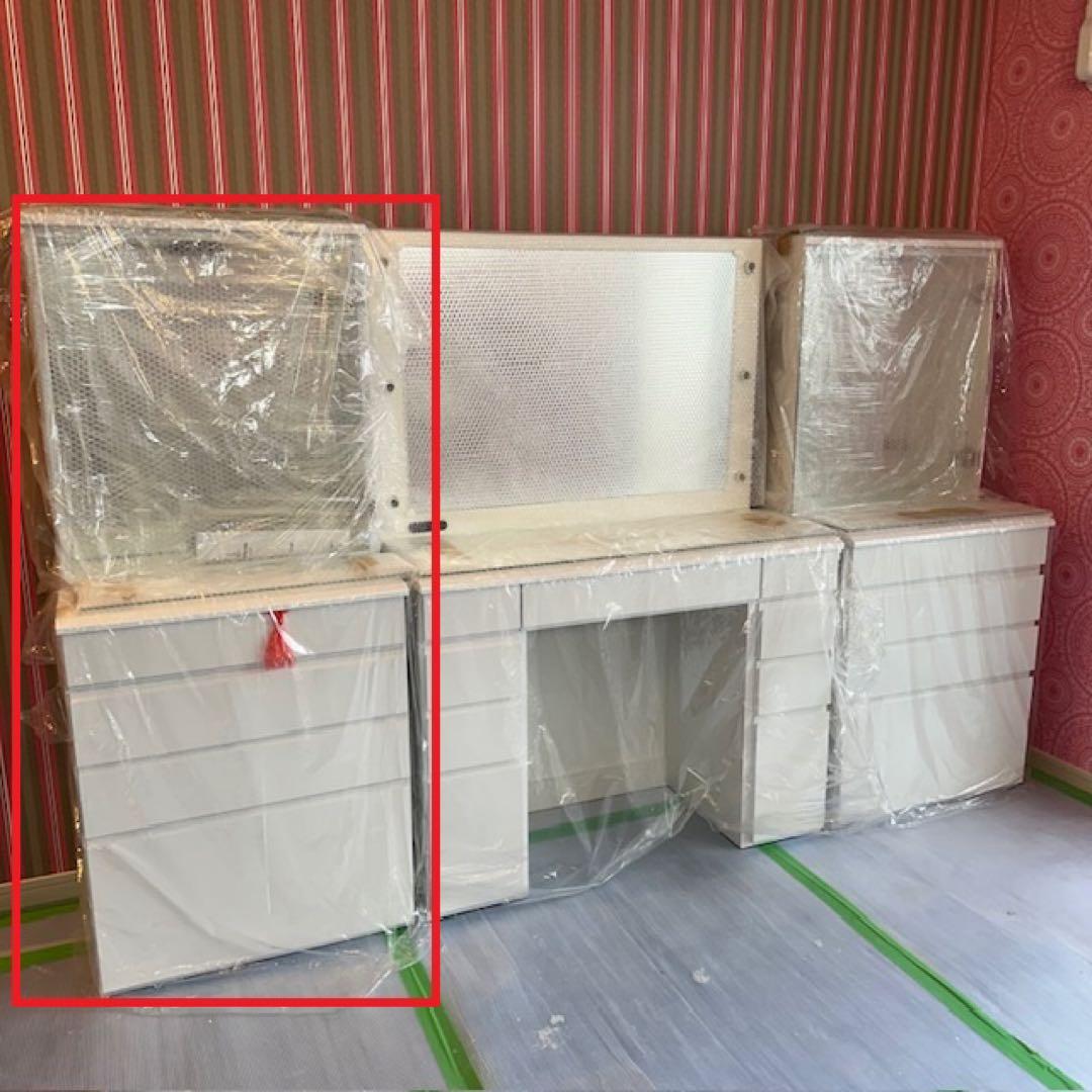 【新品未使用】LEDライト付女優ドレッサー60cmホワイト