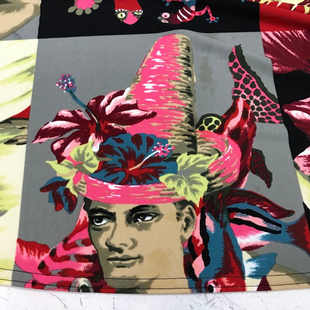 国産古着　TOKUKO 1er Vol　 エキゾチックコラージュ柄チュニック