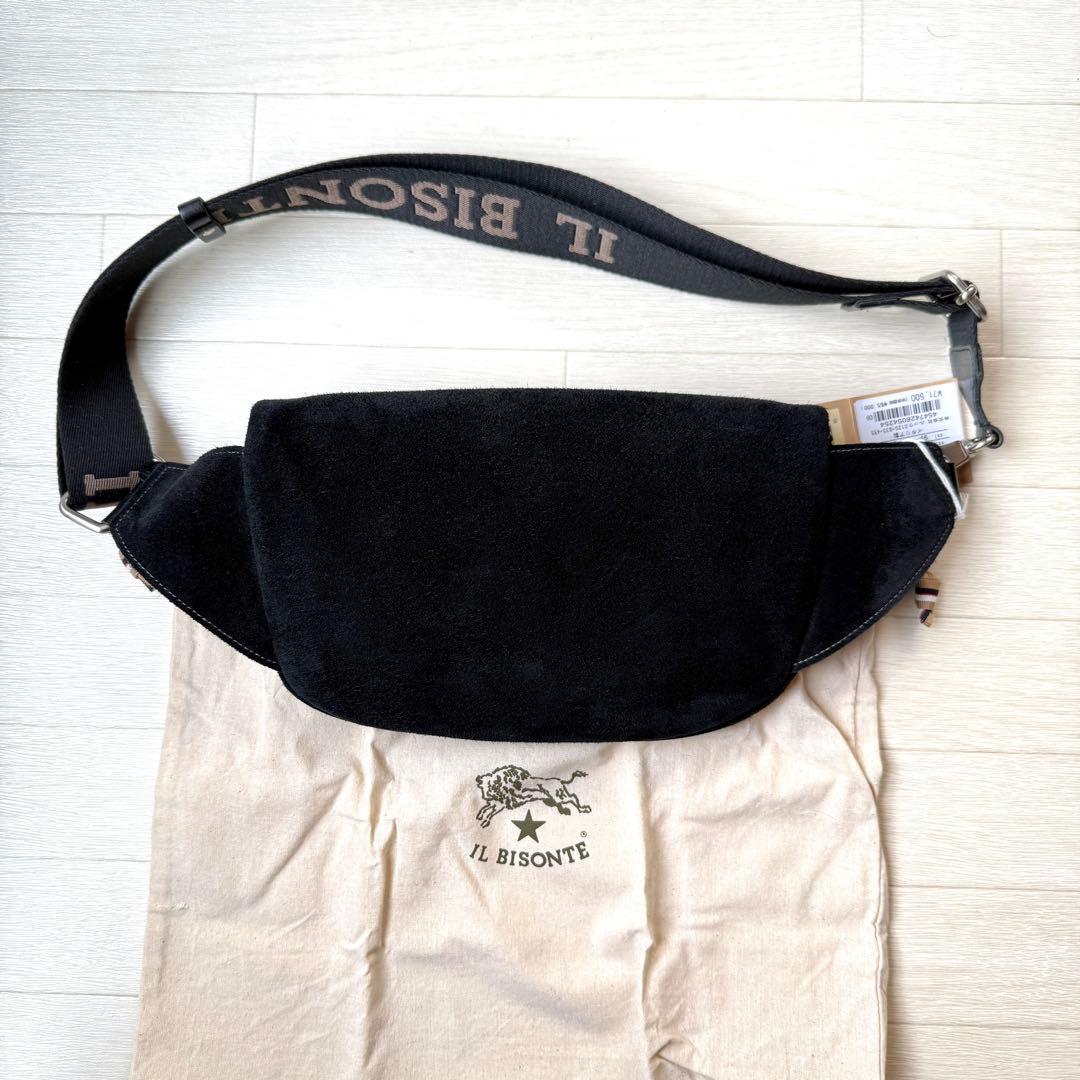 国内正規品 限定 IL BISONTE スエードレザー バムバッグ ボディー