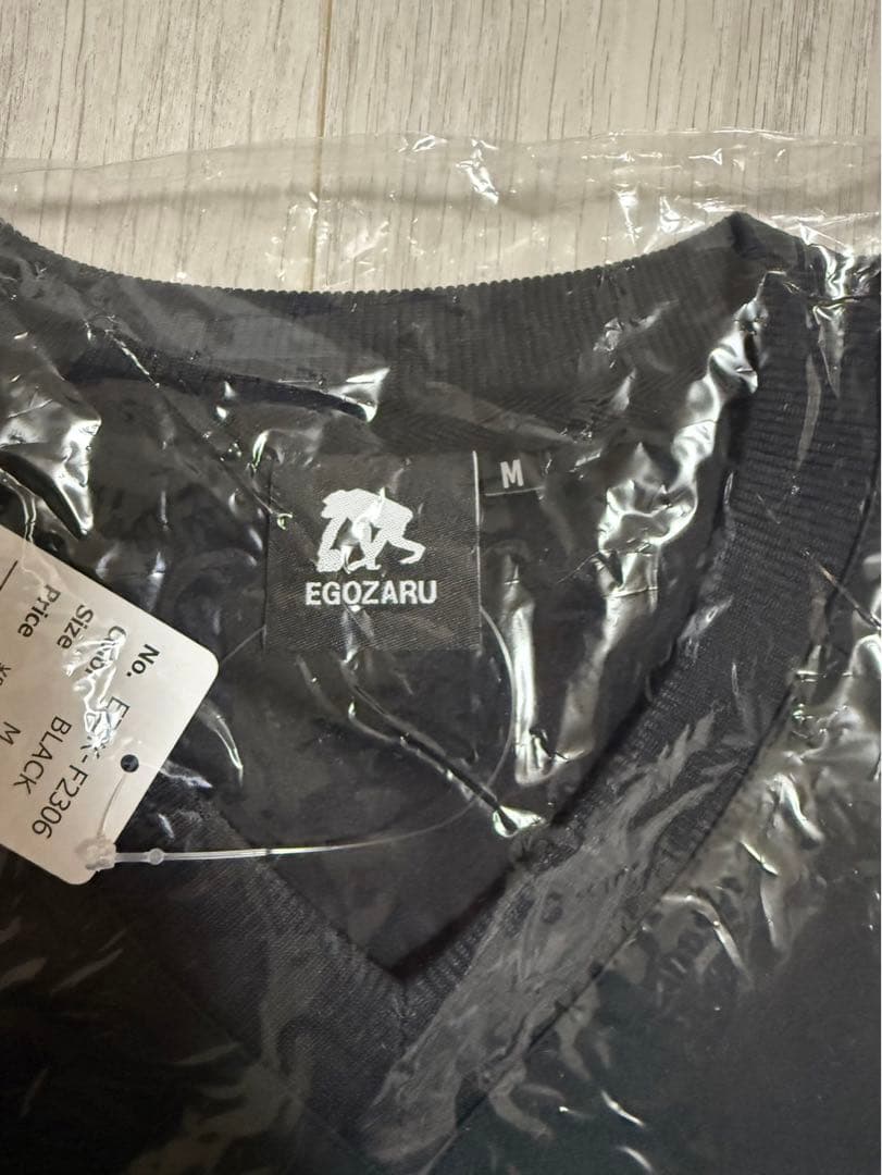 未使用 未開封 EGOZARU エゴザル Vネックジャケット Mサイズ ブラック