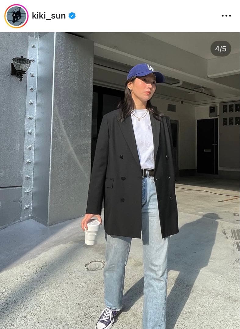 H BEAUTY&YOUTHブラック テーラードジャケット