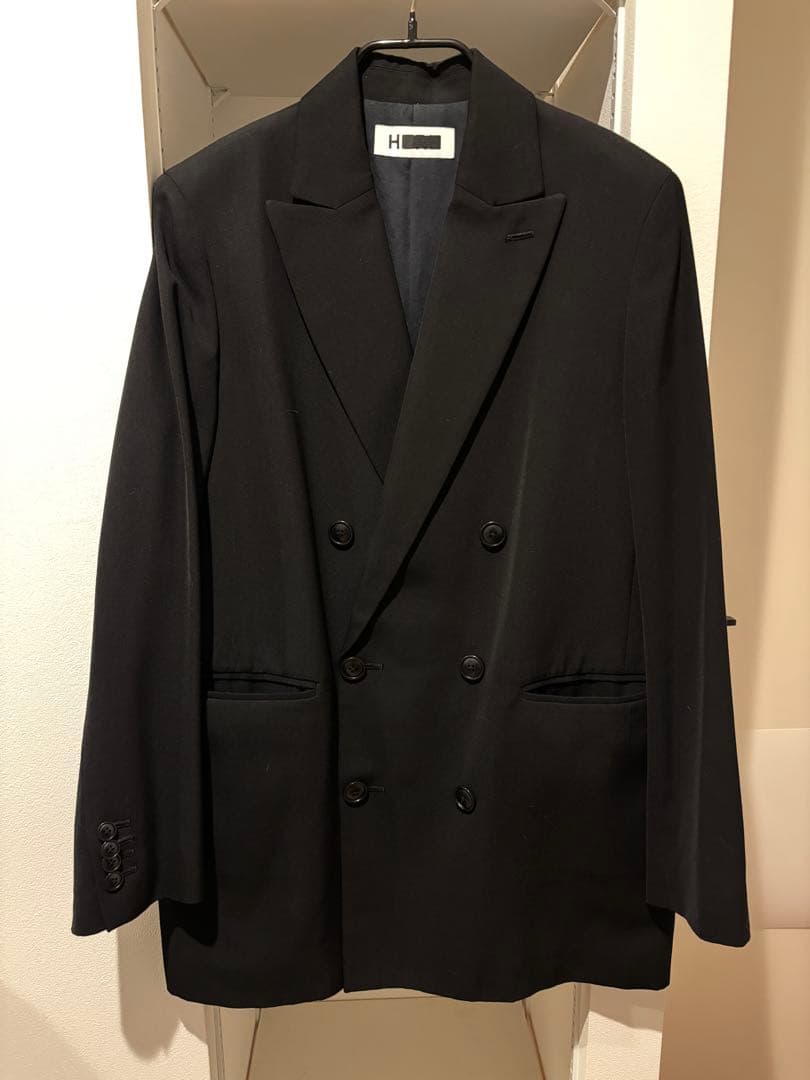 H BEAUTY&YOUTHブラック テーラードジャケット