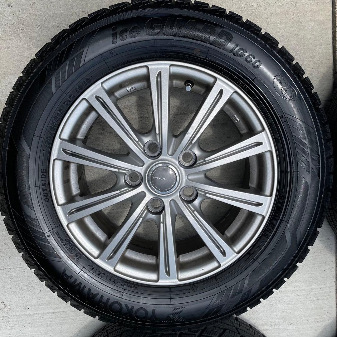 195/65R15 YOKOHAMAスタッドレスタイヤ アルミ ヴォクシー ノア