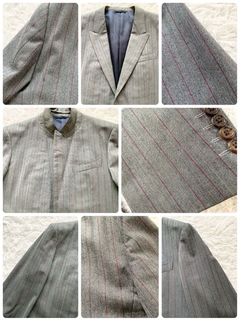 Paul Smith　ポールスミス　花柄裏地　スーツ　セットアップ　ストライプ