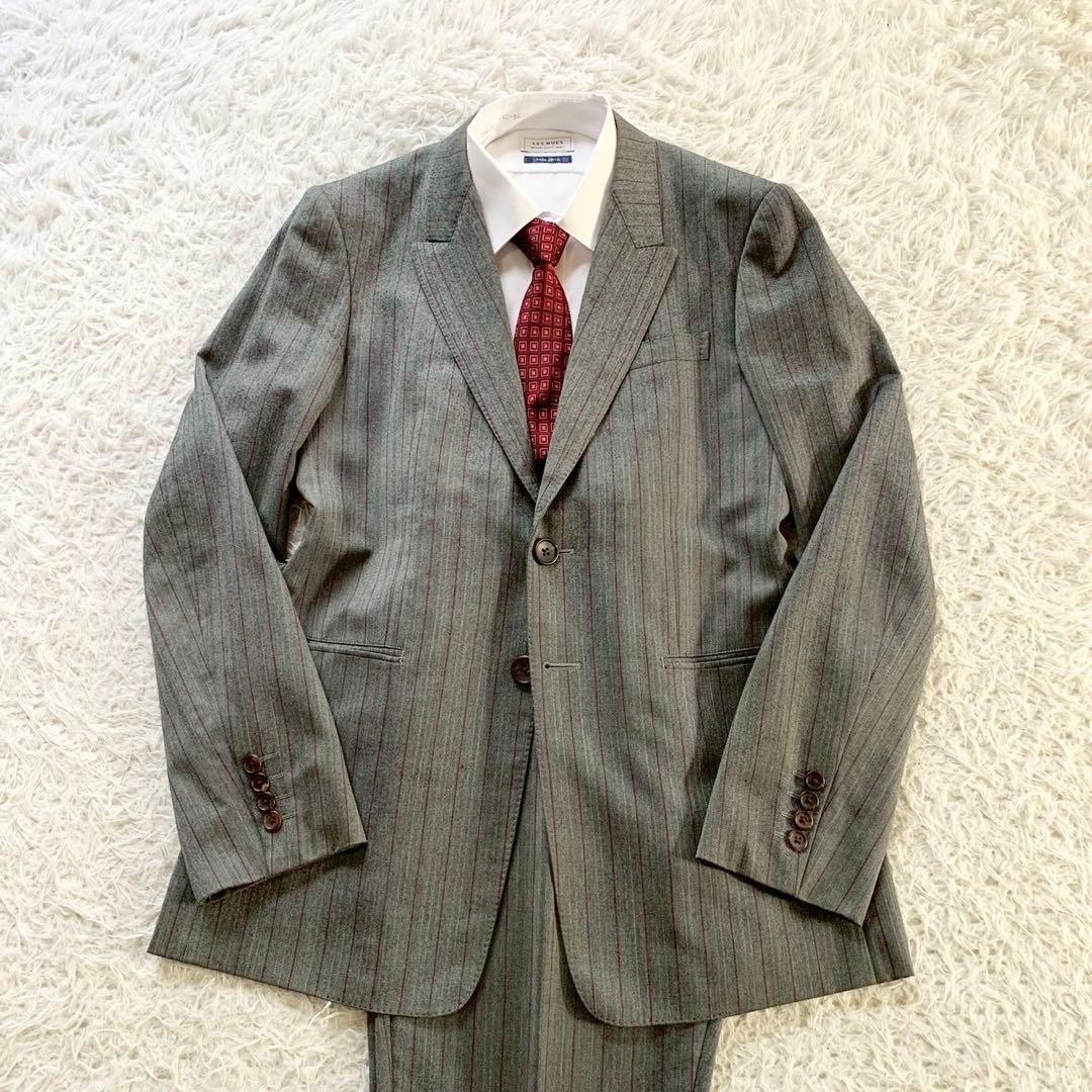 Paul Smith　ポールスミス　花柄裏地　スーツ　セットアップ　ストライプ