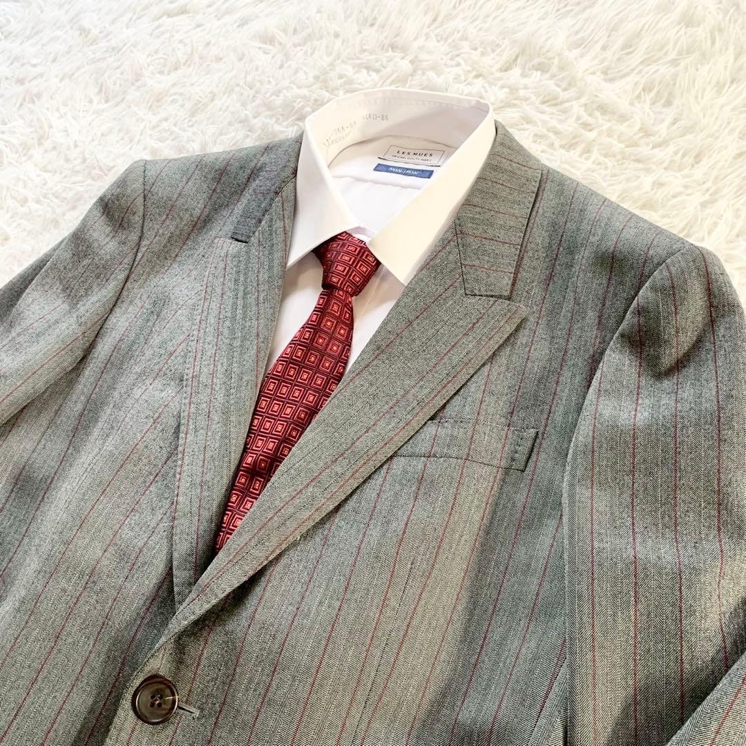 Paul Smith　ポールスミス　花柄裏地　スーツ　セットアップ　ストライプ