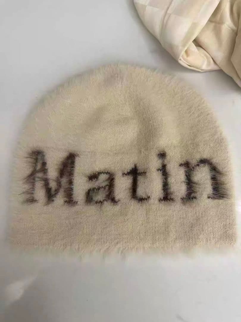 Matin kim ロゴ入りニット帽 2色在庫あり