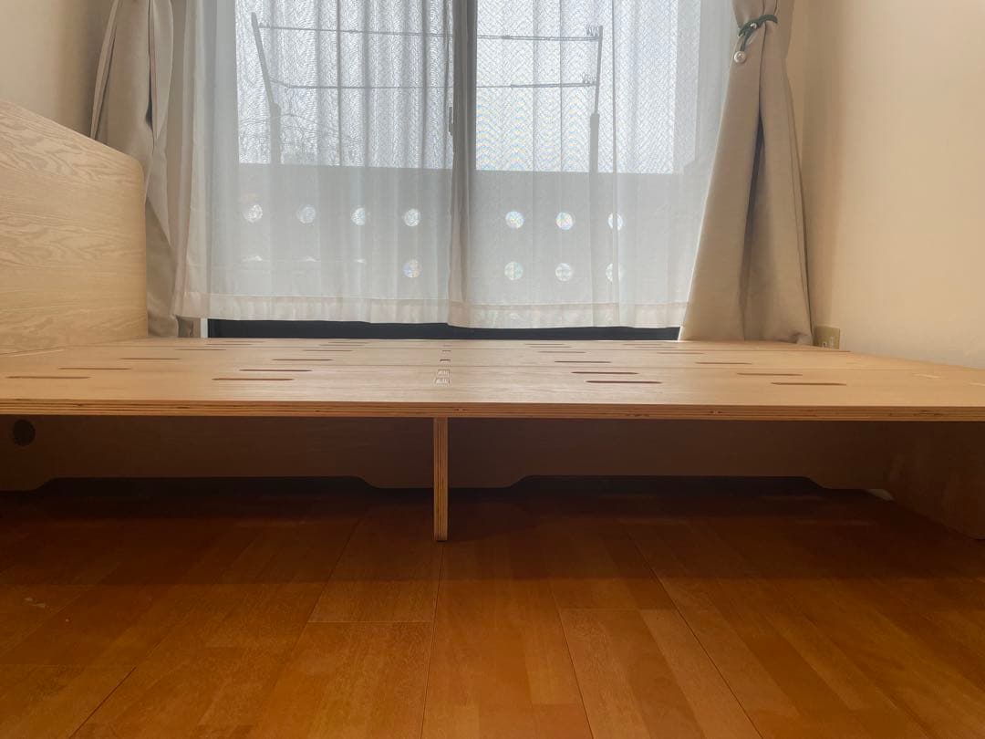 【mikoさん購入予定】コアラ　木製ダブルベッドフレーム スリットデザイン