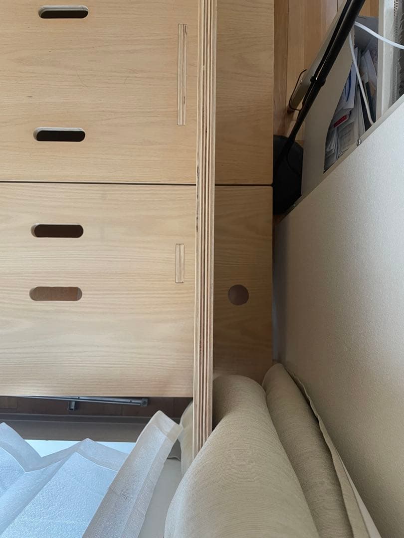 【mikoさん購入予定】コアラ　木製ダブルベッドフレーム スリットデザイン