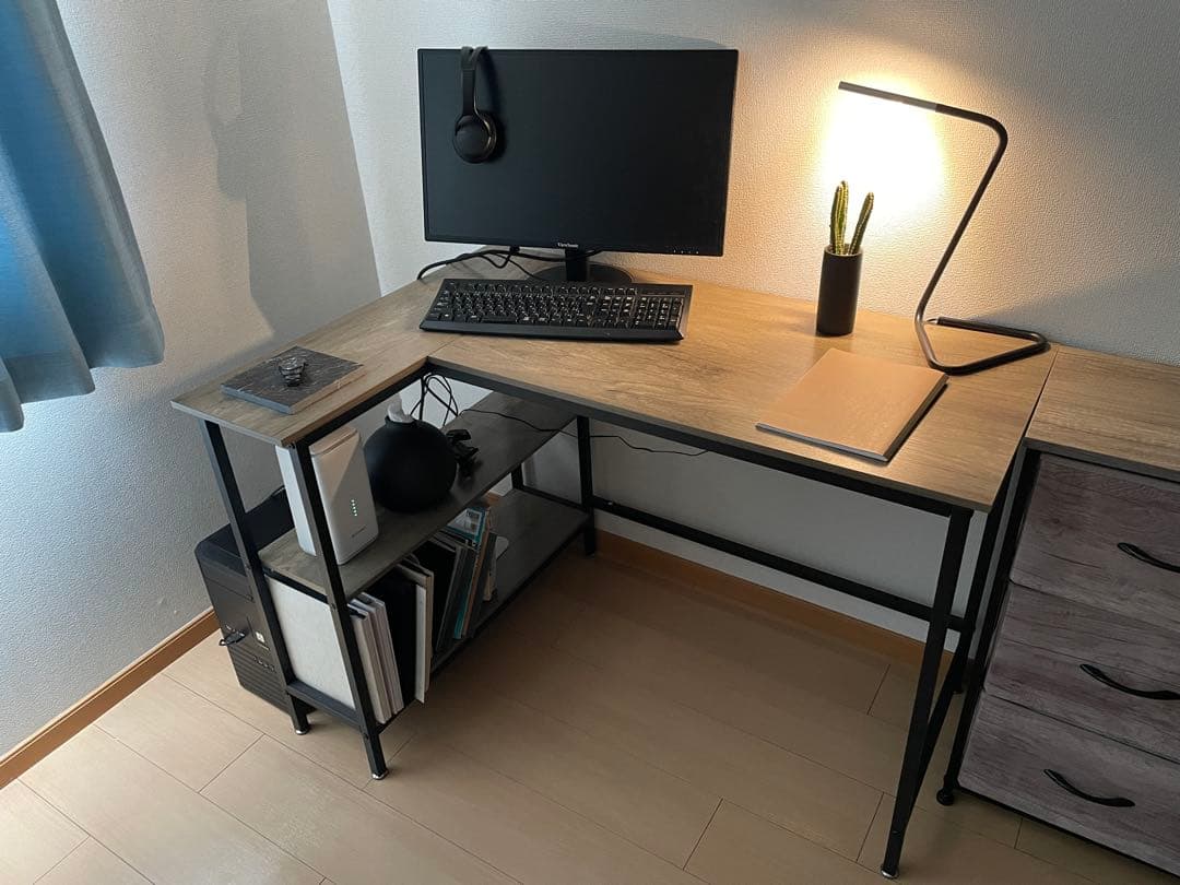 L字デスク ゲーミングデスク 机 PCデスク 幅110cm 学習机