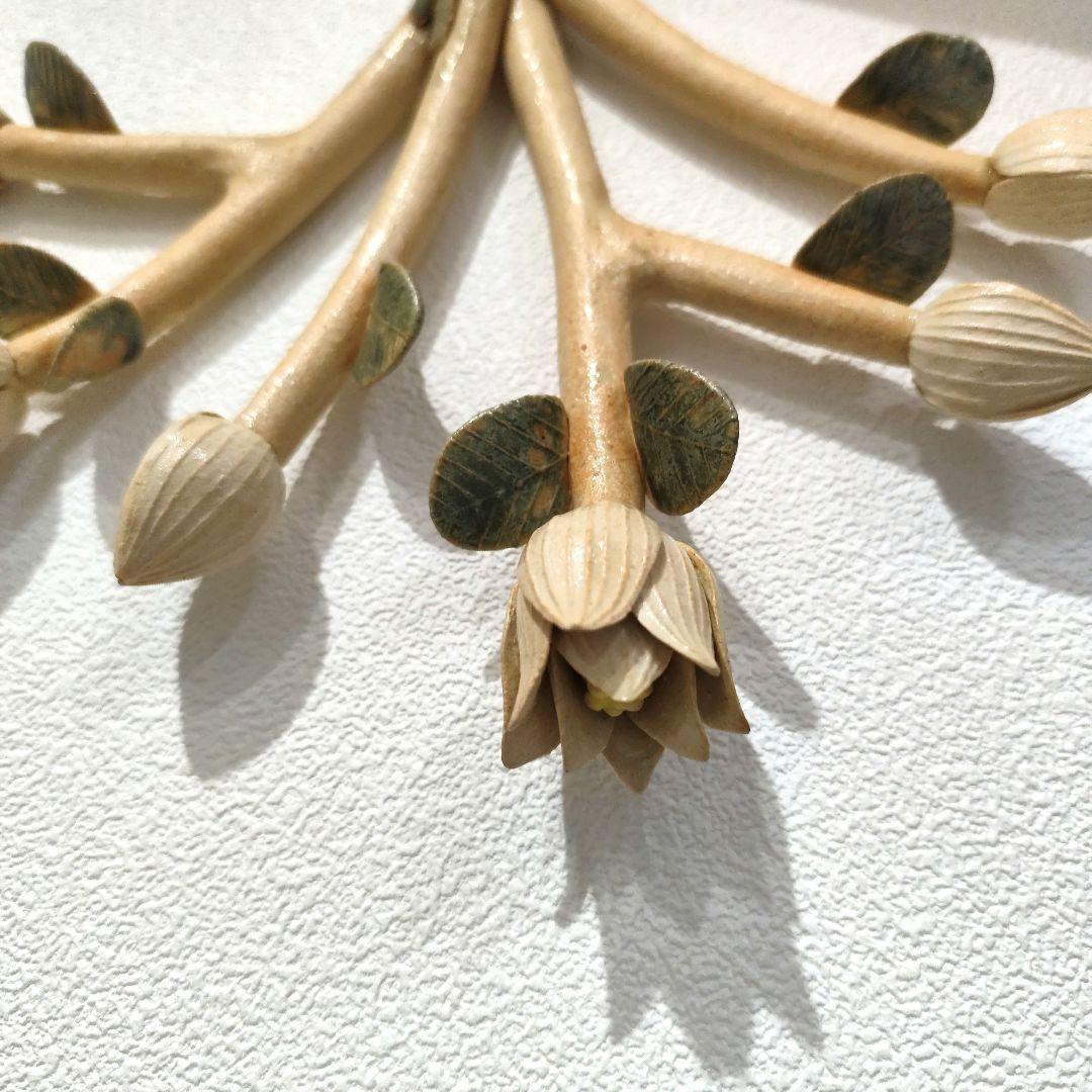 人気作家★大野素子★花束　壁掛け　ウォールインテリア　陶人形 信楽焼