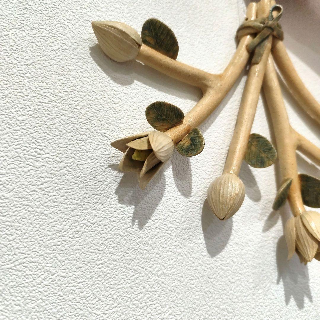 人気作家★大野素子★花束　壁掛け　ウォールインテリア　陶人形 信楽焼