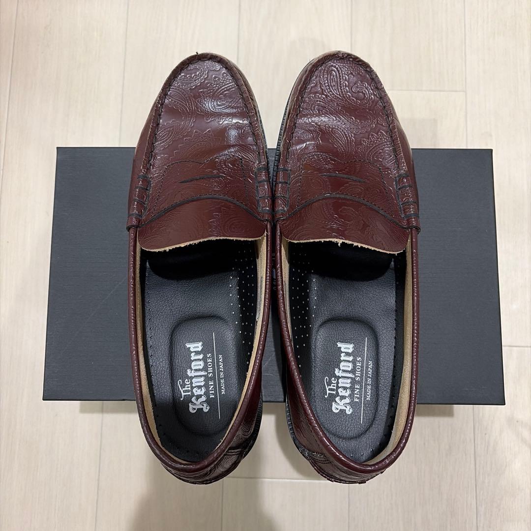 靴 Kenford Wine Paisley Loafer