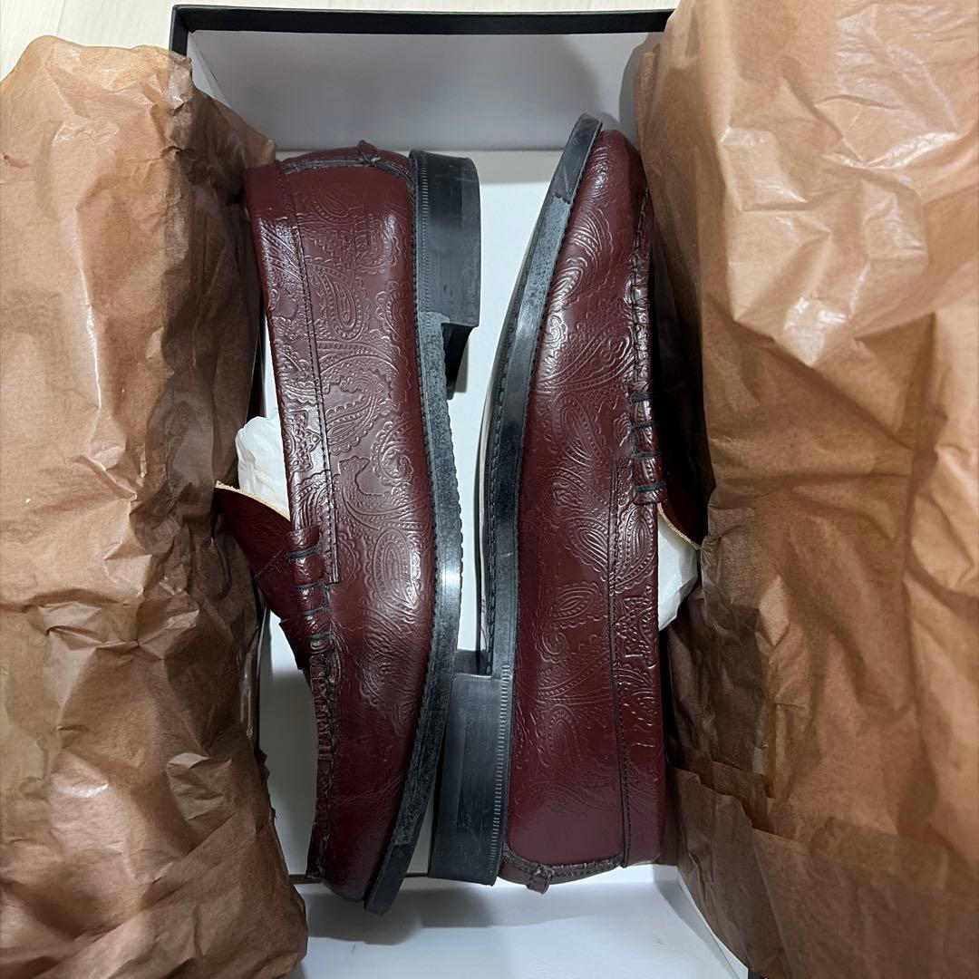 靴 Kenford Wine Paisley Loafer