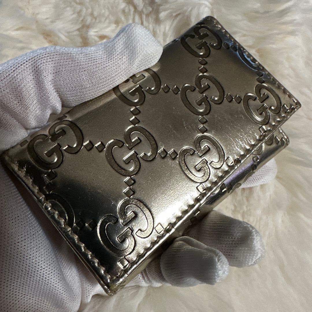 【終末限定値下げ】¥11000→¥10000GUCCI キーケース　シルバー