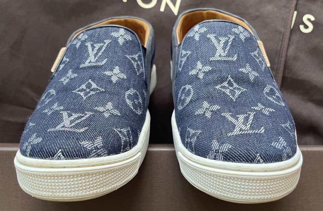 美品 ルイヴィトン スニーカー デッキシューズ 靴 37 1/2