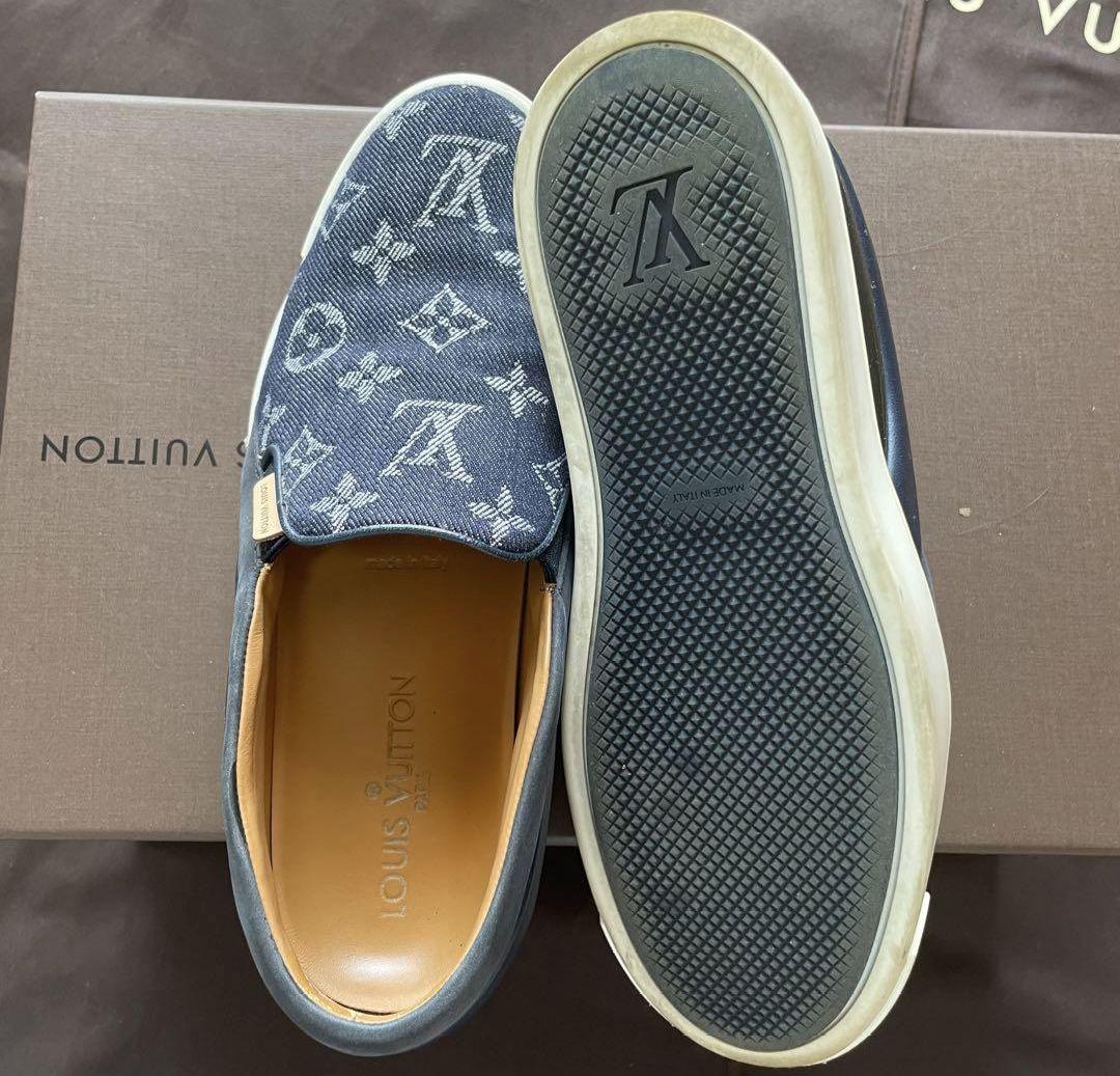 美品 ルイヴィトン スニーカー デッキシューズ 靴 37 1/2